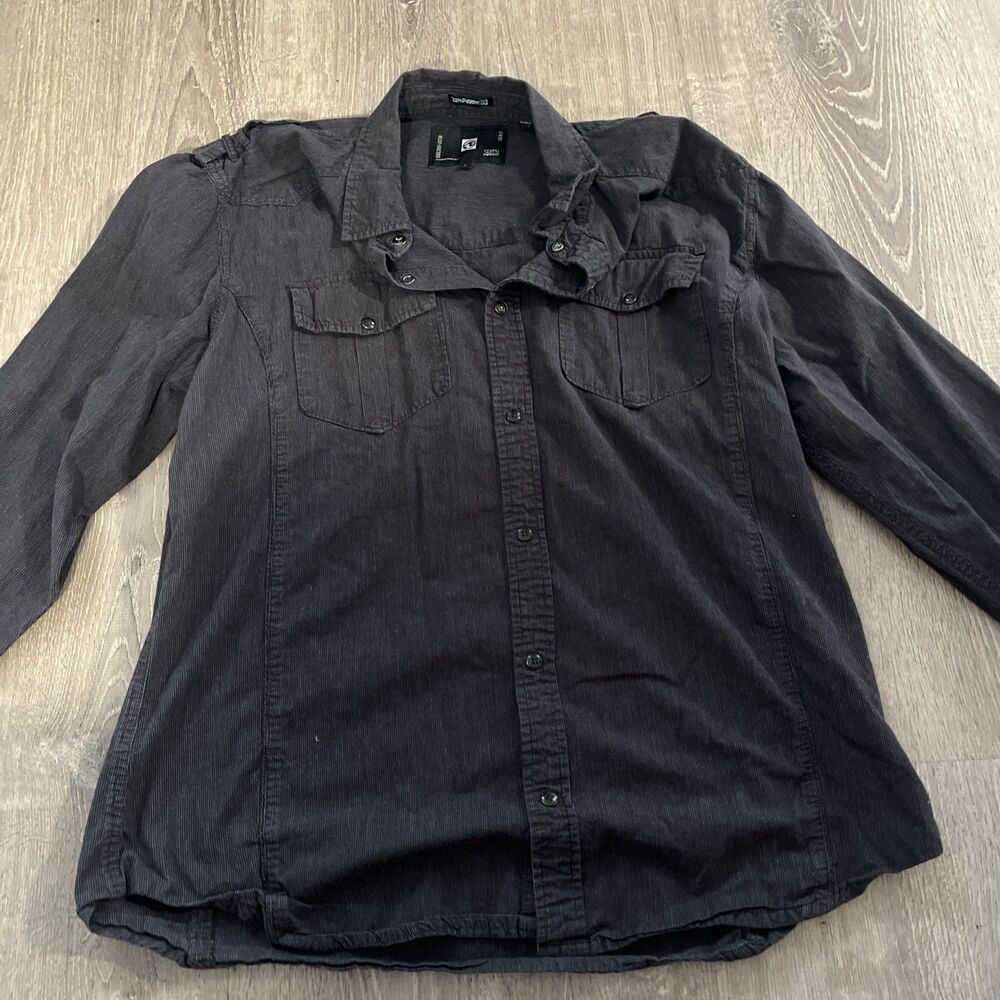 Ocean Current Men’s Blue Button Up Shirt Pockets Size L